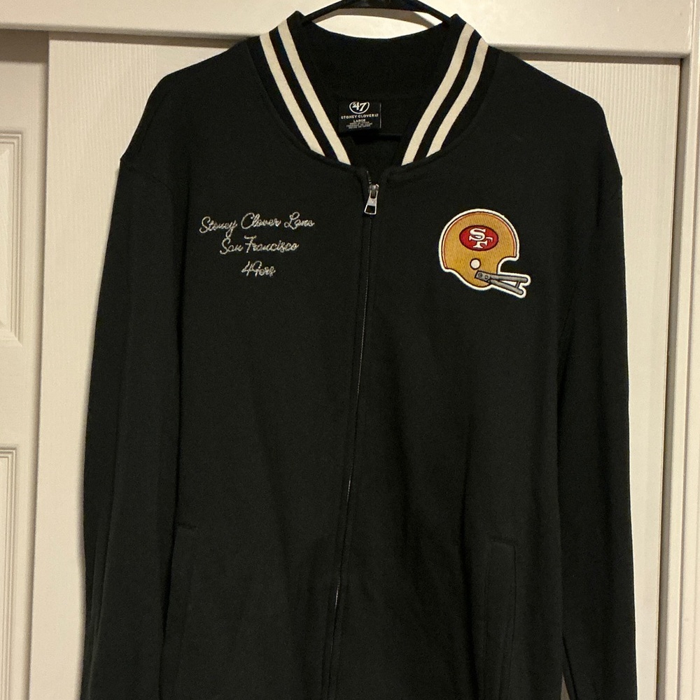 Black Varsity Jacket with Embroidered Helmet